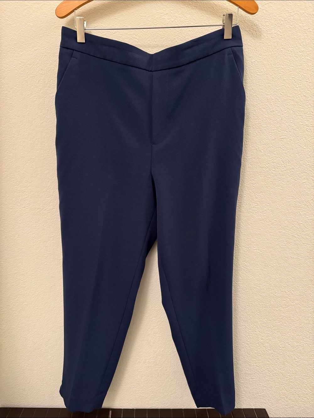 Banana Republic Women's Dark Navy Pull-On Straight Trousers